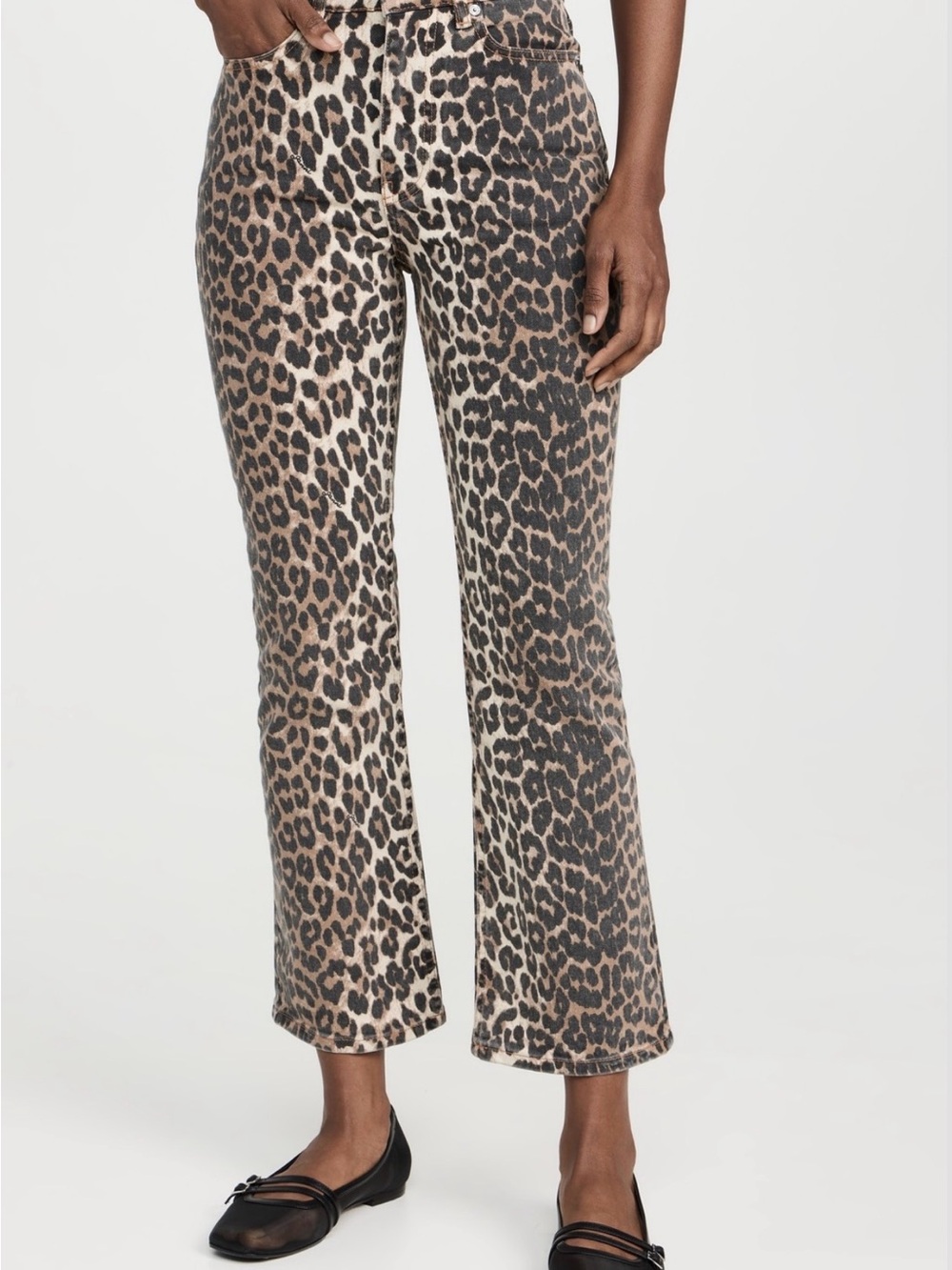 GANNI denim-betzey cropped